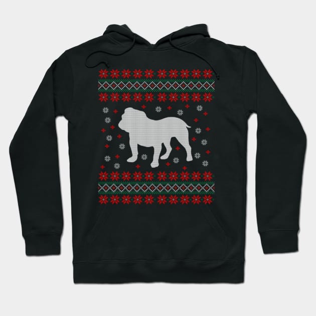 English Bulldog Ugly Christmas Sweater Gift Hoodie by uglygiftideas